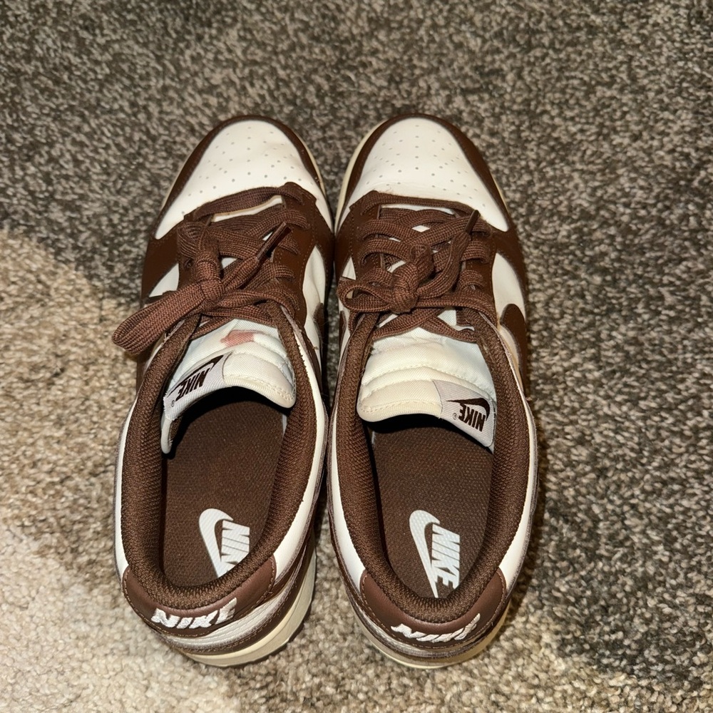 Nike Chocolate Brown and Cream Sneakers